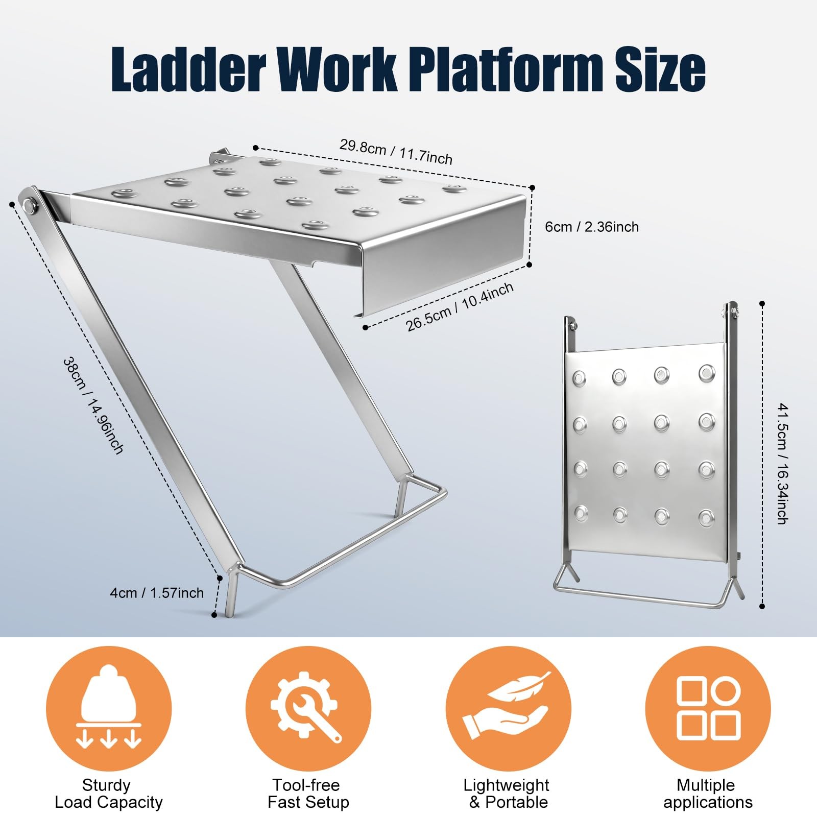 Innvist Ladder Platform For Standing Extension Ladder Work Platform Foldable