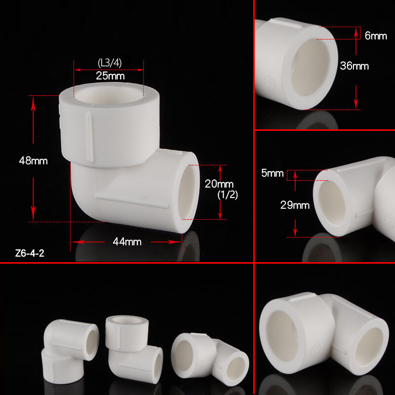 PPR Pipe Fitting 90 Degree Elbow Reducing Pipe Inner Diameter 20/25/32mm – 63mm