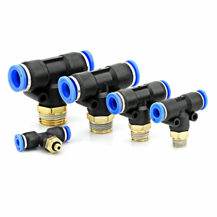 Pneumatic Push In Connector Fitting Thread Hose Fittings Pipe Quick Connectors
