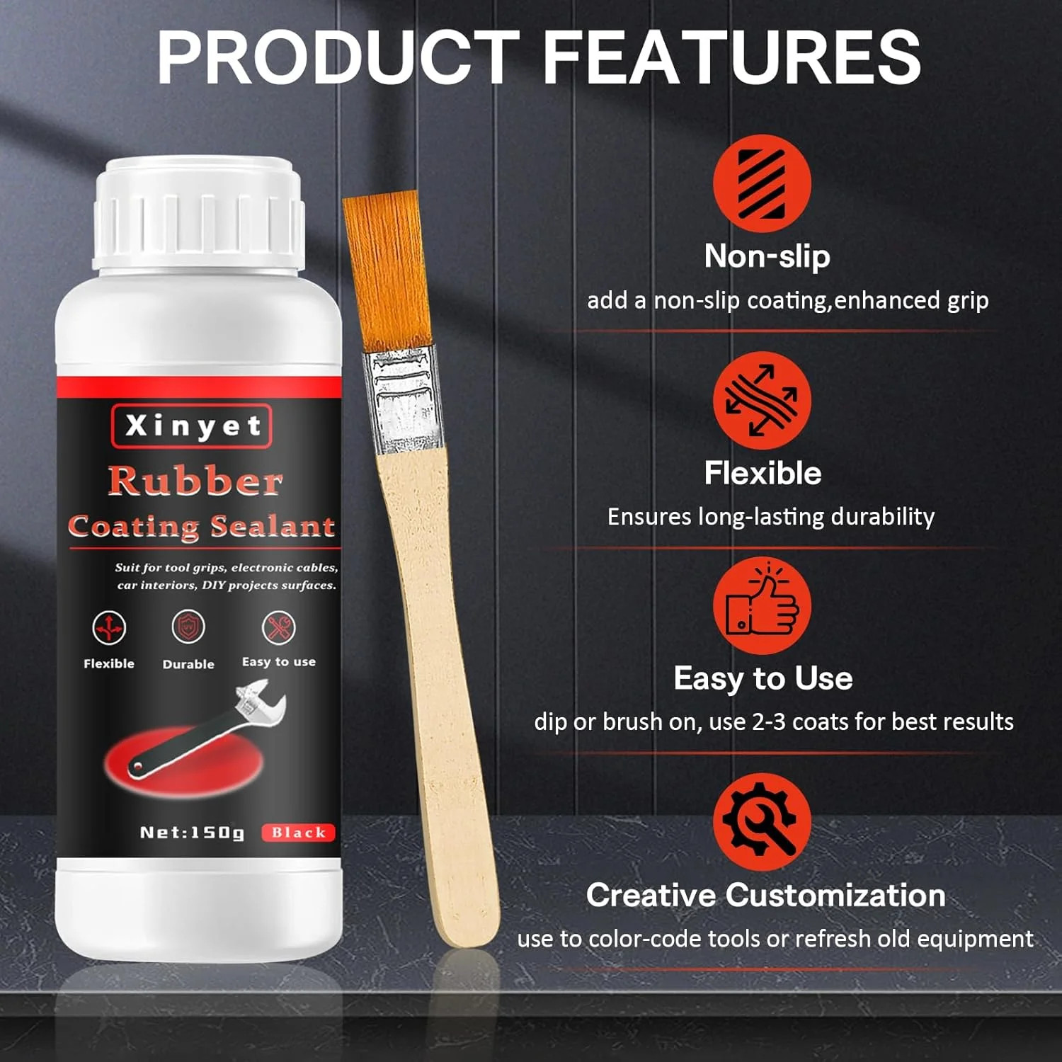 150Ml Tool Dip Rubber Coating, Rubber Dip for Tools, Waterproof, Flexible Peelab