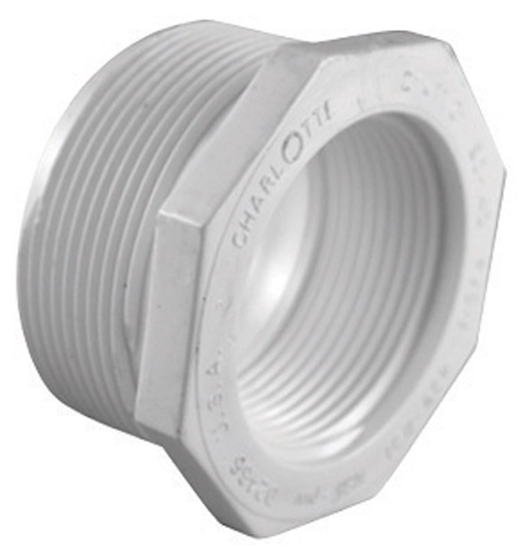 Charlotte Pipe PVC 02112 1600HA Reducing Bushing 3/4 MPT x 1/2 FPT in. 50 Pack