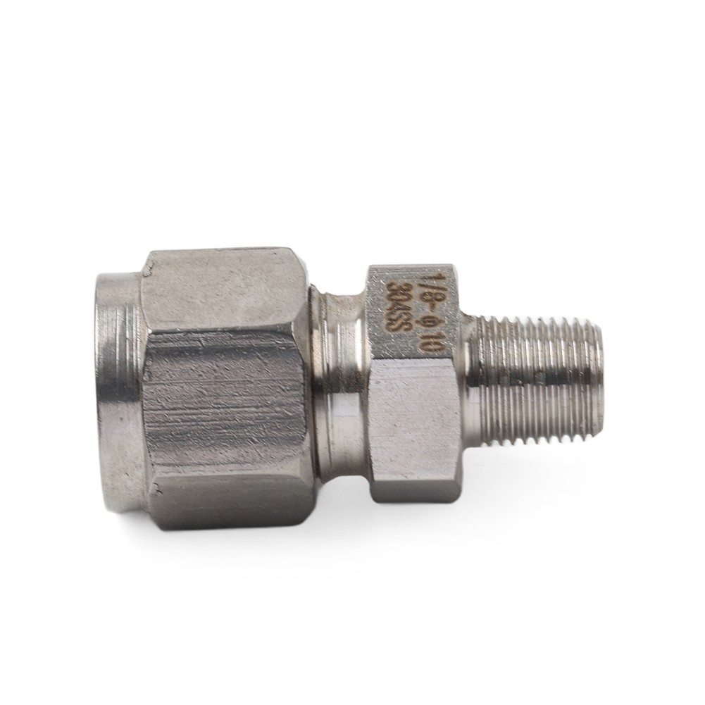 1pc Compression Tube Fitting 1/8 PT Male x 10mm OD Tube Stainless Steel