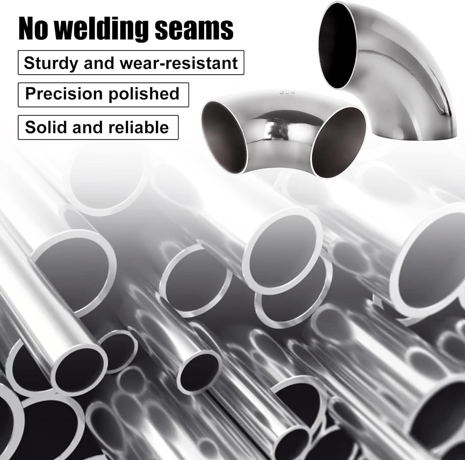 Acrux7 4 Pack 3 Inch 90 Degree Exhaust Pipes Stainless Steel Elbow…
