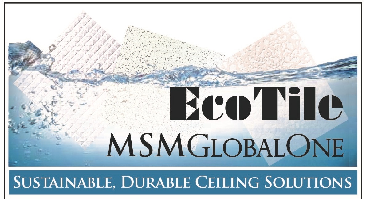 WaterProof PVC Ceiling Tiles – EcoTile Staccato 2′ x 2′ White Carton of 18 Tiles