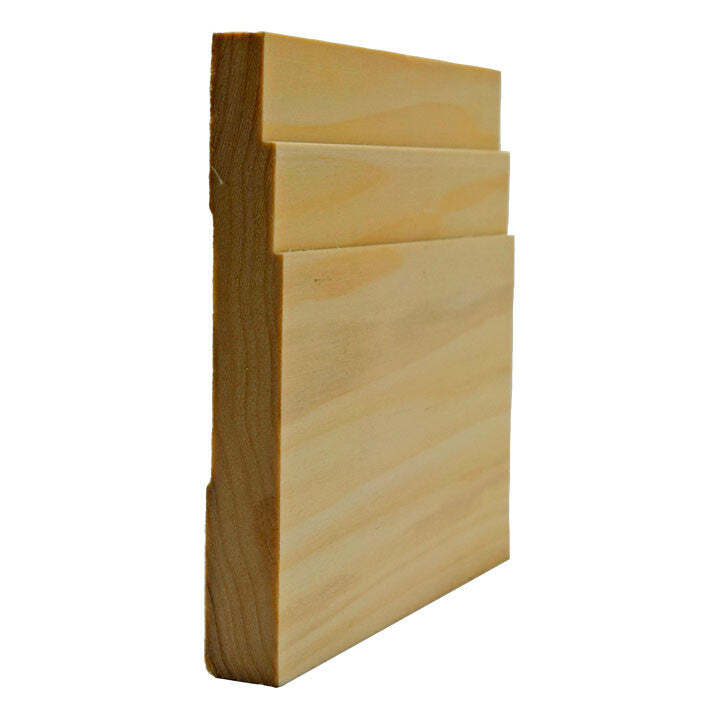 EWBB29 Contemporary Stepped 5-1/4″ Tall Baseboard Molding, 11/16″ x 5-1/4″ Unfin