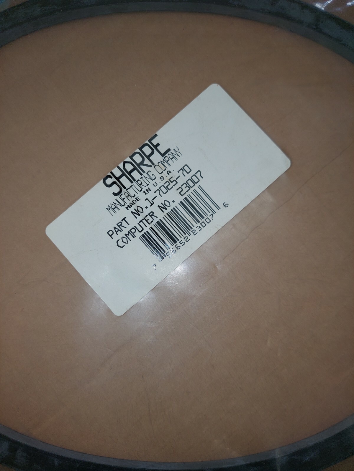 Sharpe Lid Gasket P/N 1-7025-70