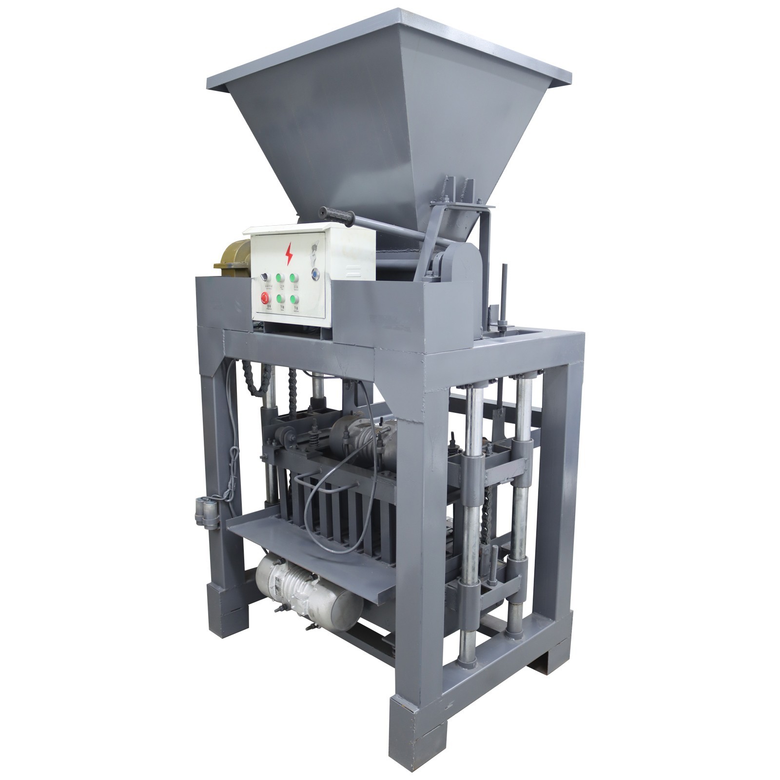 Hollow Soil Block Brick Molding Machine w/Control Panel 5 Bricks Per Time 220V