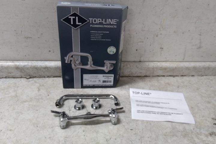 Top-Line Plumbing Products TLL13-8110-SE1Z 2.20 GPM Wall Mount Faucet (BW)