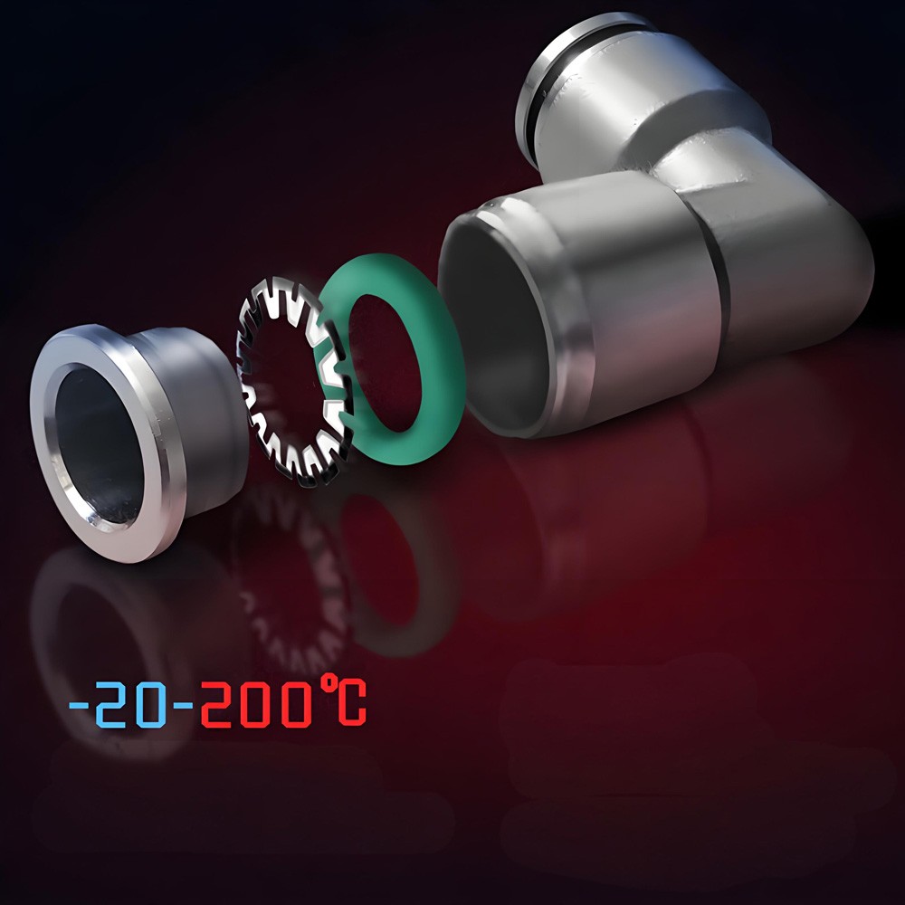 Pneumatic Push Fit Connector A2 Stainless Steel Tube Pipe Joiner Air Water Lines