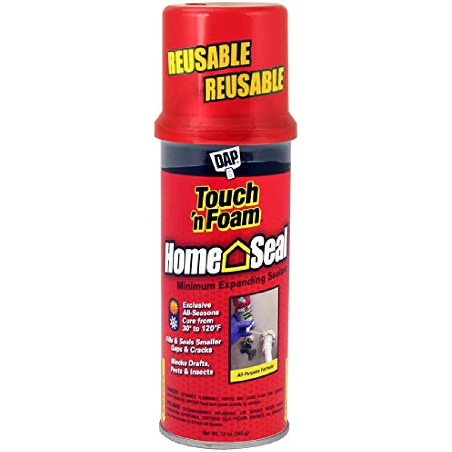 TOUCH `N FOAM 4001012412 Home Seal Minimum Expanding Foam, 12 OZ