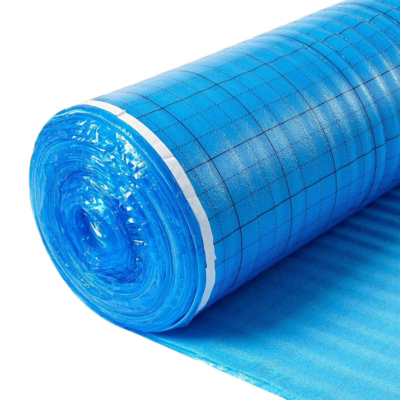 VEVOR Floor Underlayment 200 sq ft 3mm 3-in-1 Vapor Barrier for Laminate Blue