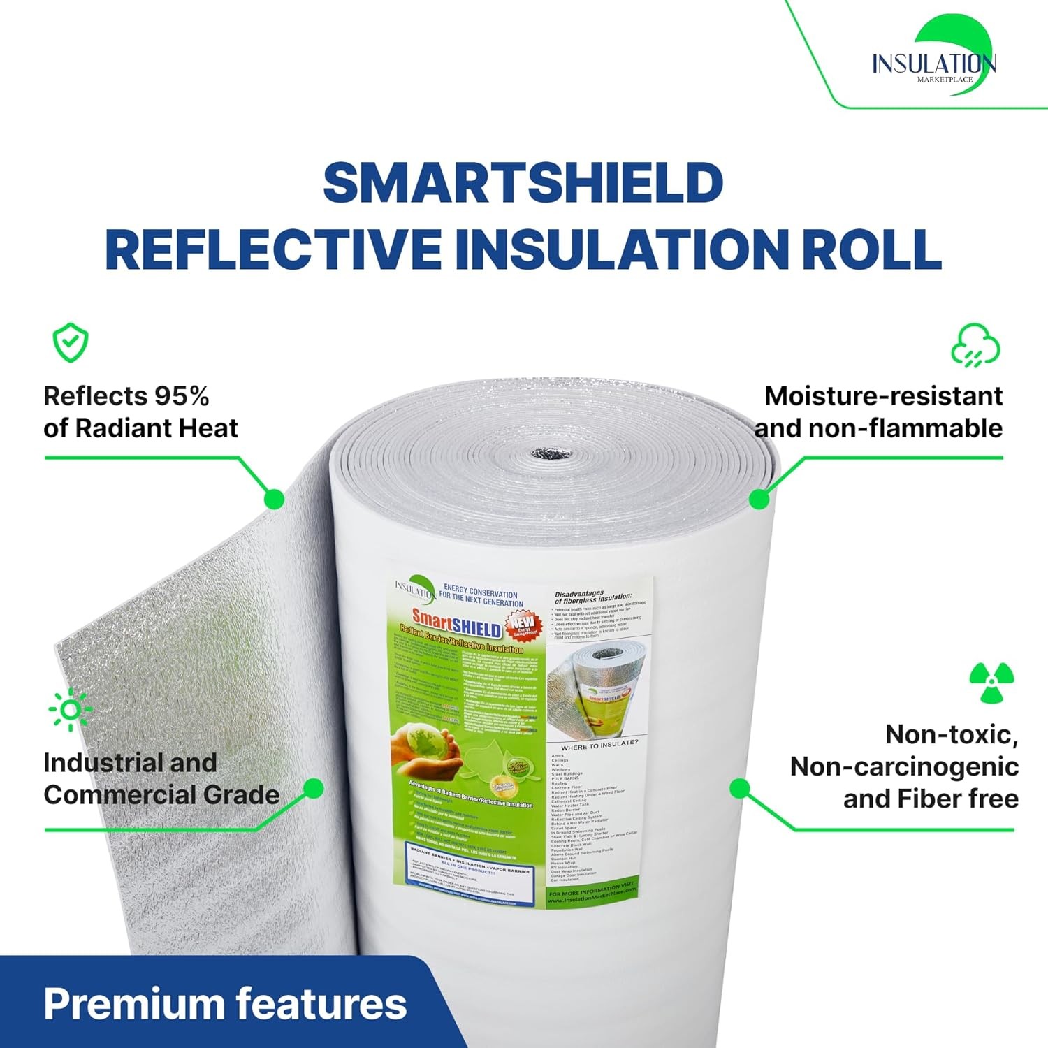 16×50 Foot Reflective Foam Insulation Roll