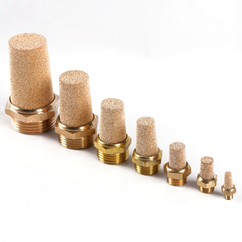 Pneumatic Silencer Brass Silencer Pneumatic Air Muffler BSP Male Thread M5 -3/4″