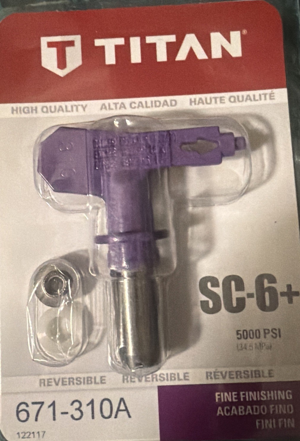 Titan SC-6+ Reversible Fine Finishing 671-310A 5000psi