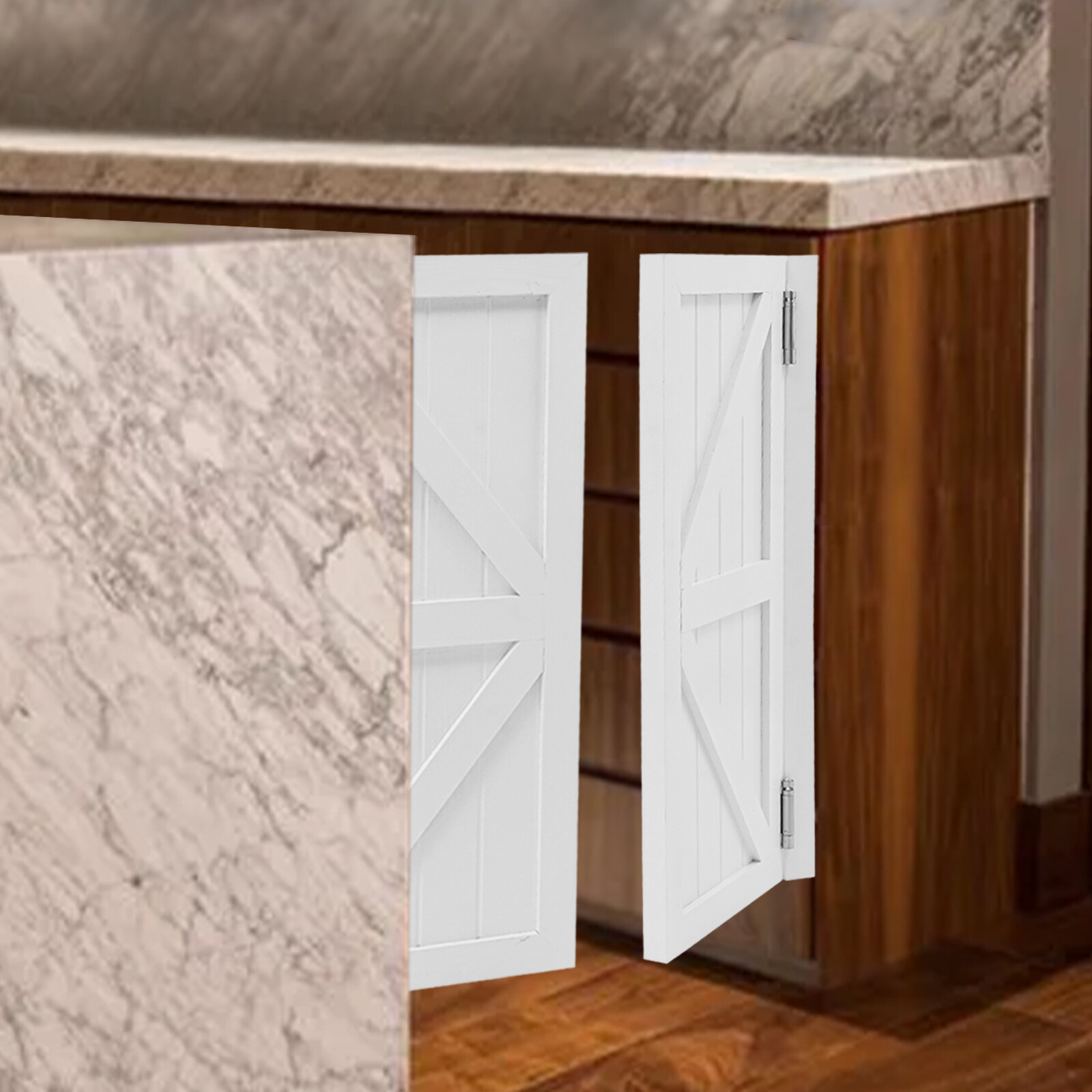 Partition Doors, Double-Door Leaf Wood Partition Doors for Entrance Partition