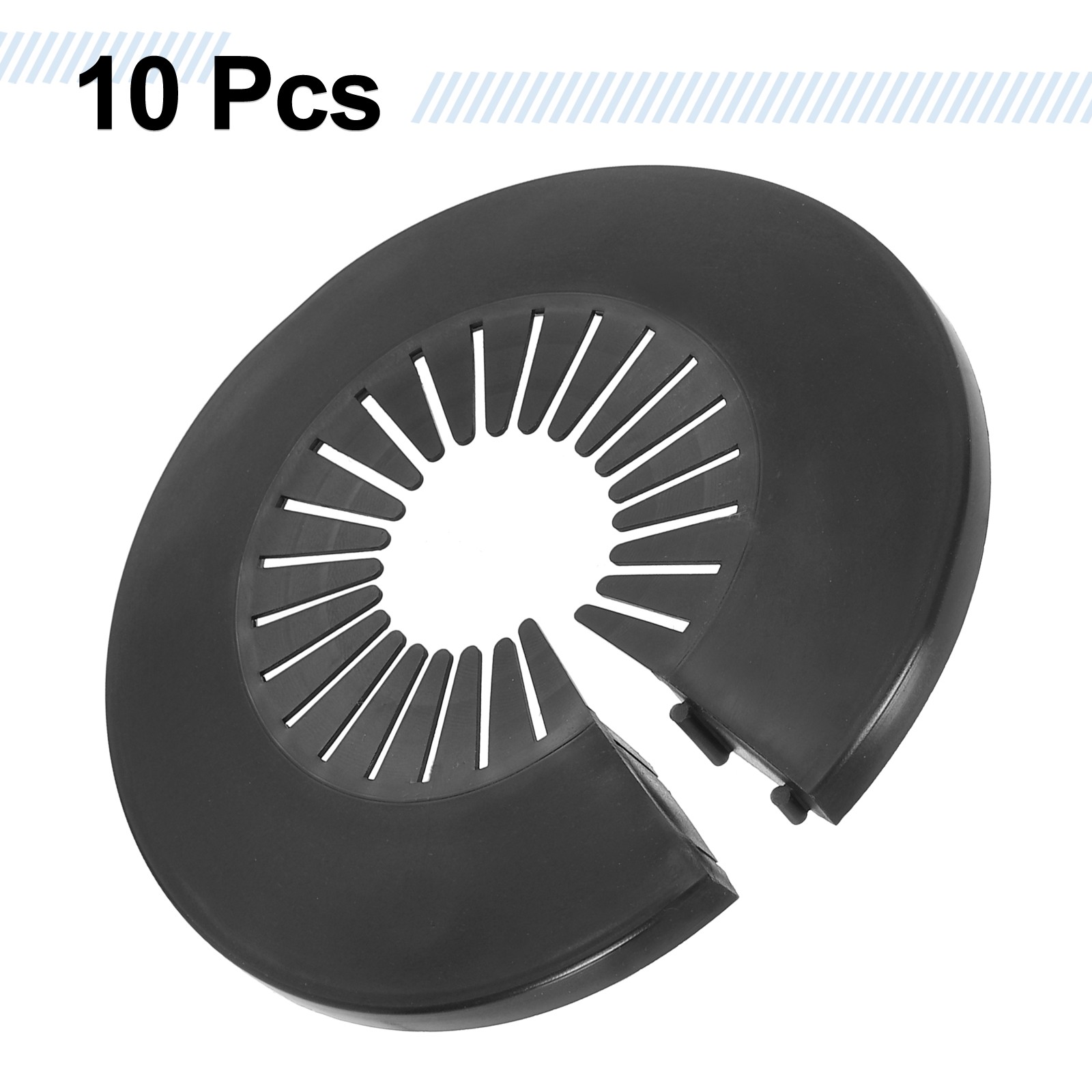 10Pcs, Flange Pipe Cover Decoration 1.18″ to 1.97″ Clip-on Wall Hole Cover Black