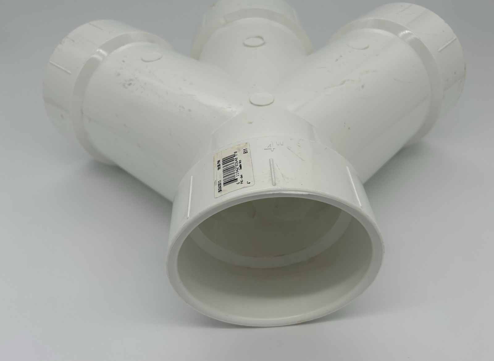 Charlotte Pipe Pipe Fitting 3″ White Triple Wye Double Wye PVC Made In USA