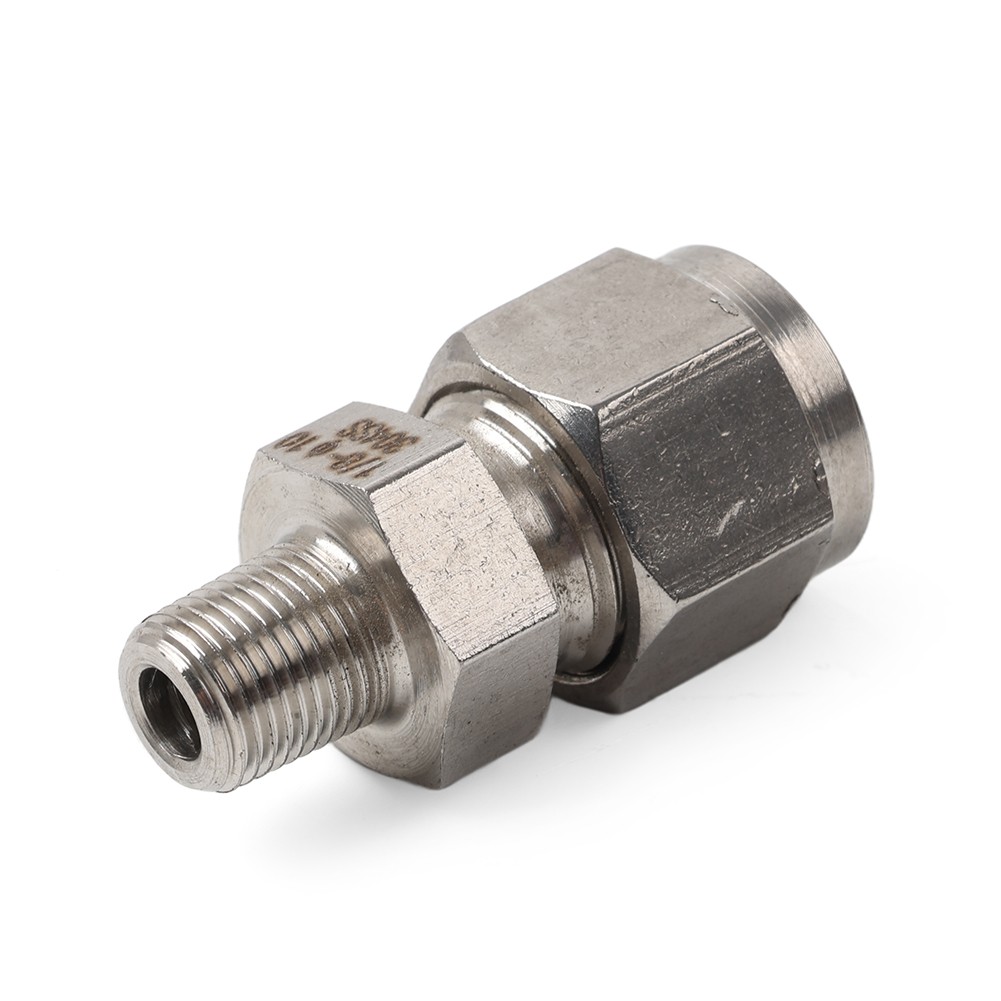 1pc Compression Tube Fitting 1/8 PT Male x 10mm OD Tube Stainless Steel