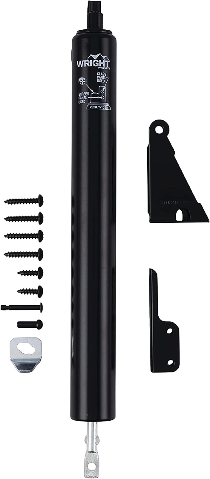 V1020BL Standard Duty Pneumatic Screen Storm Door Closer Black Replacement