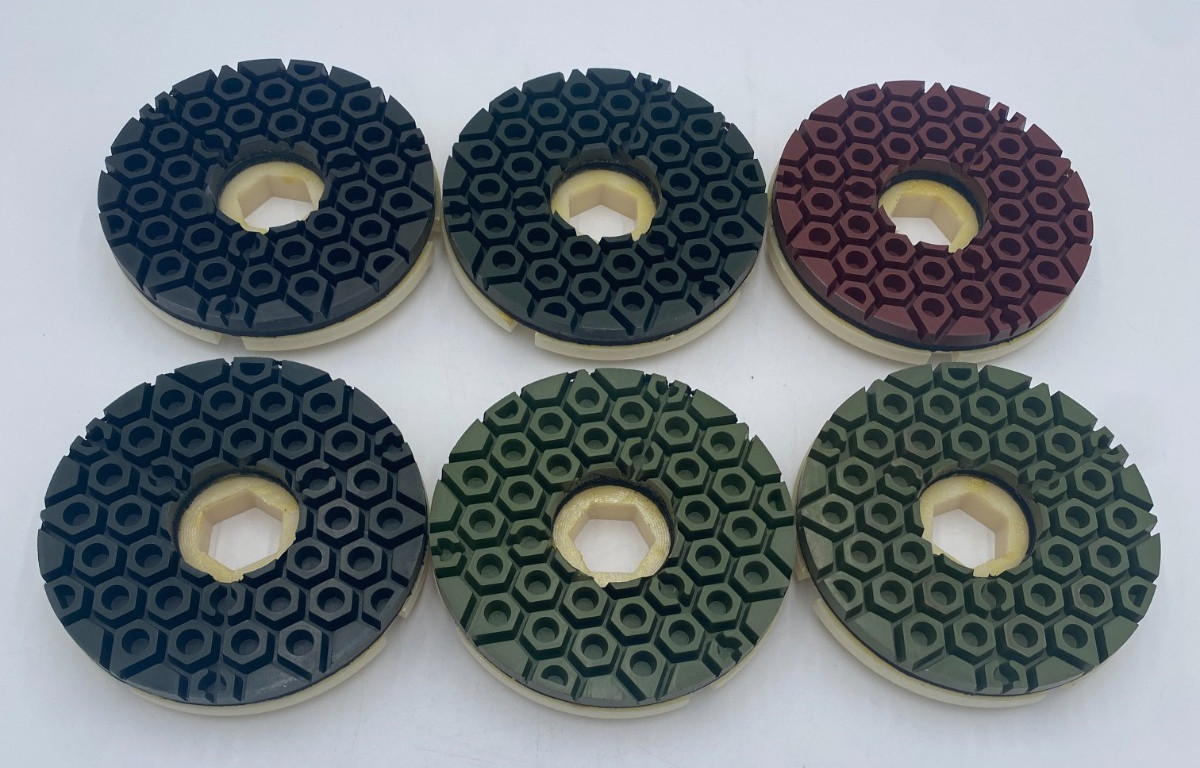 6 Piece Lot Snail Lock Edge Polishing Pad Diamond Edge Polishing Wheels
