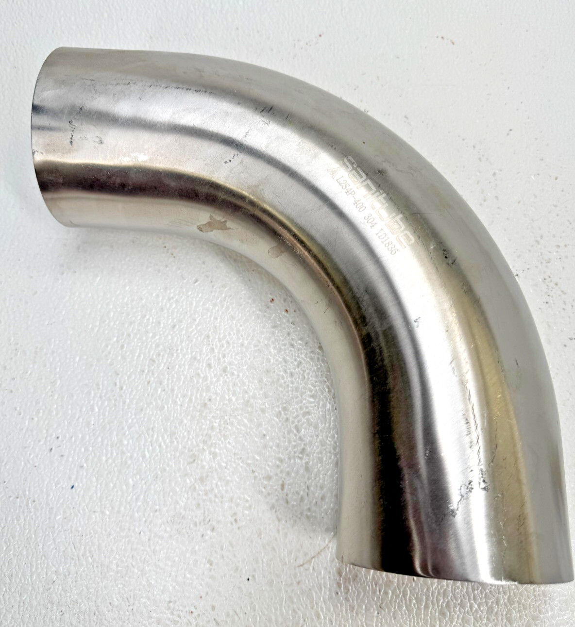 SANITUBE L2S4P-400 4″ Polished 90-Deg Elbow 304 Stainless Steel Sanitary Fitting