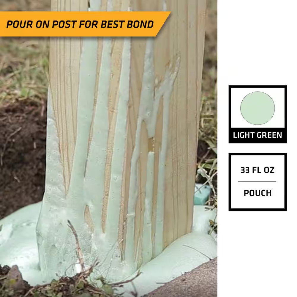 2 Lb. Postfix Fence Post Mix, Mix-In-The-Bag Expanding Foam for Supporting Non-S