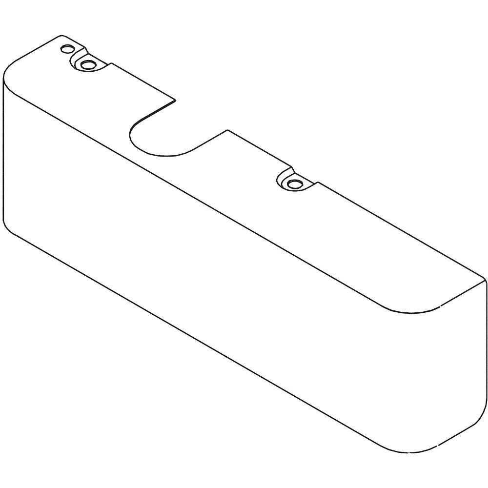 LCN 4010-72MC LH AL Metal Cover,Silver,Aluminum,12-1/4 in. L 46TY98