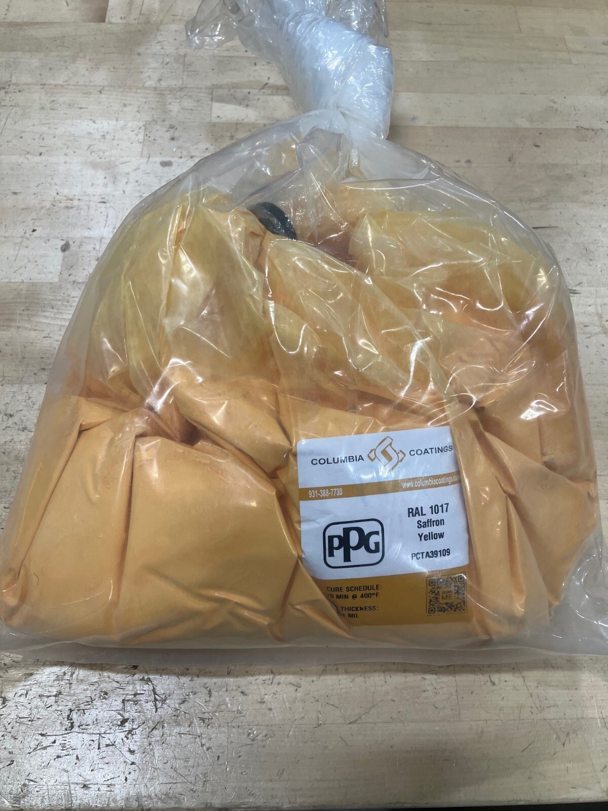 RAL 1017 PPG SAFRON YELLOW POWDER COAT (12 LBS)