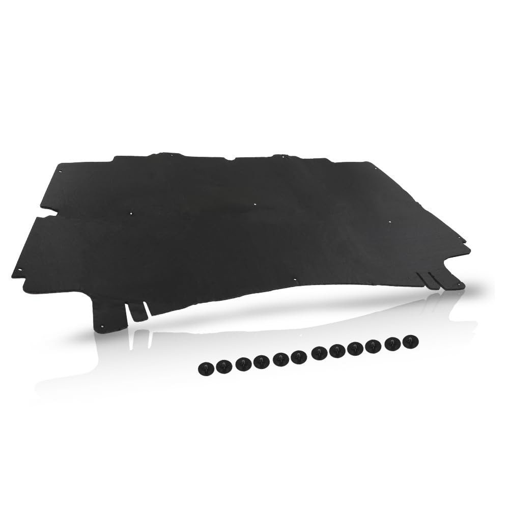 Hood Insulation Pad 1/2 Heat Blanket with Clips Dodge Ram 2500 3500 02-09 Black