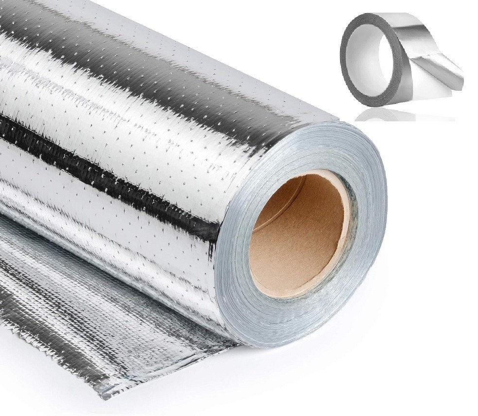 1000sqft (4′) Radiant Barrier Attic Foil PERFORATED Reflective Insulation + TAPE