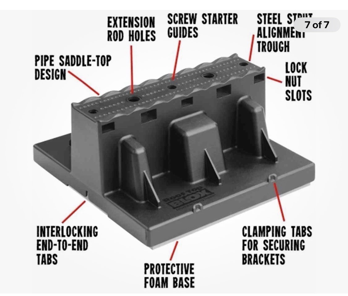 (8)PACK ROOF TOP BLOX RTB-01 COMMERCIAL FLAT ROOF PIPE/HVAC SUPPORT BLOCKS 9 x 9