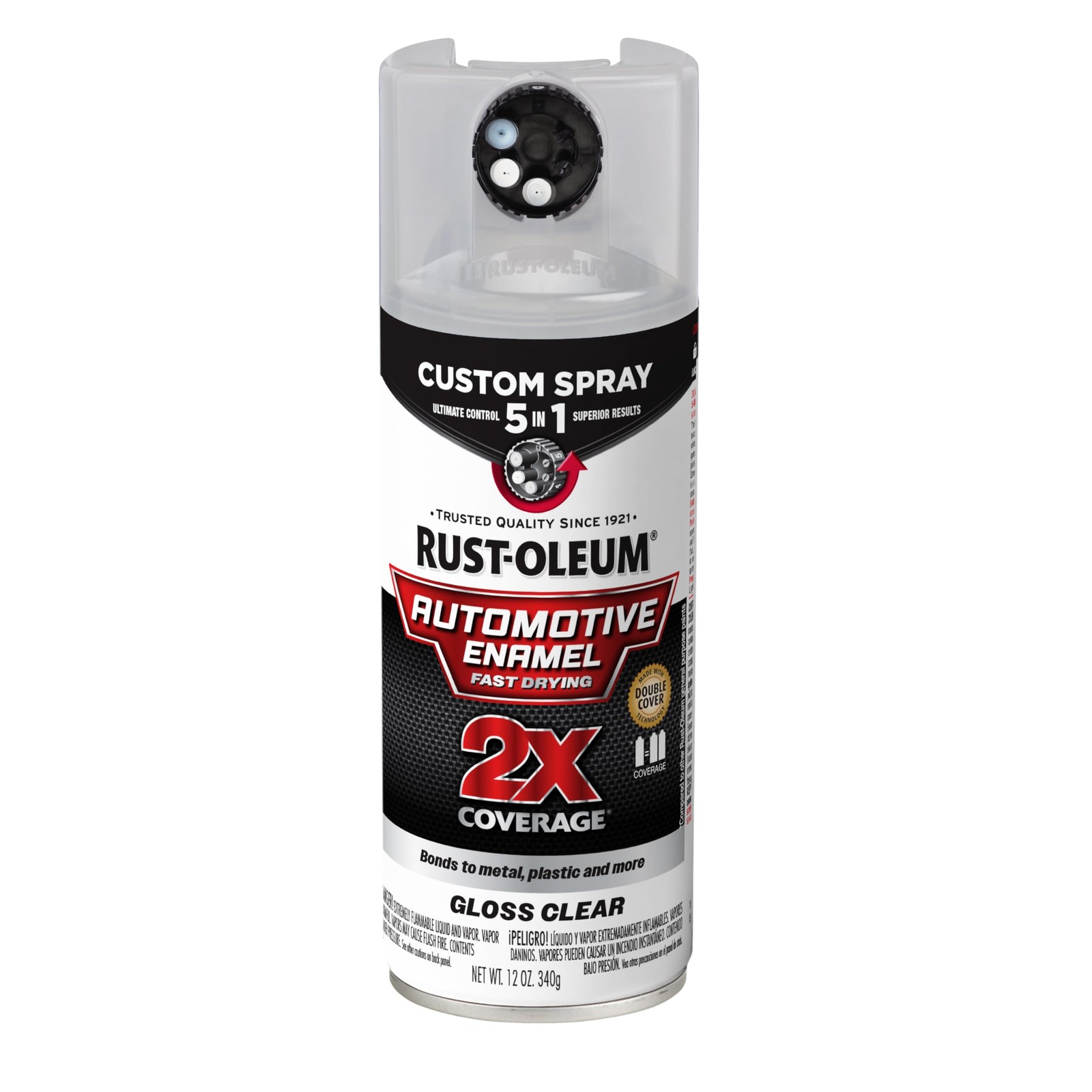Rust-Oleum 2X Automotive Enamel Custom 12 Ounce (Pack of 1), Gloss Clear
