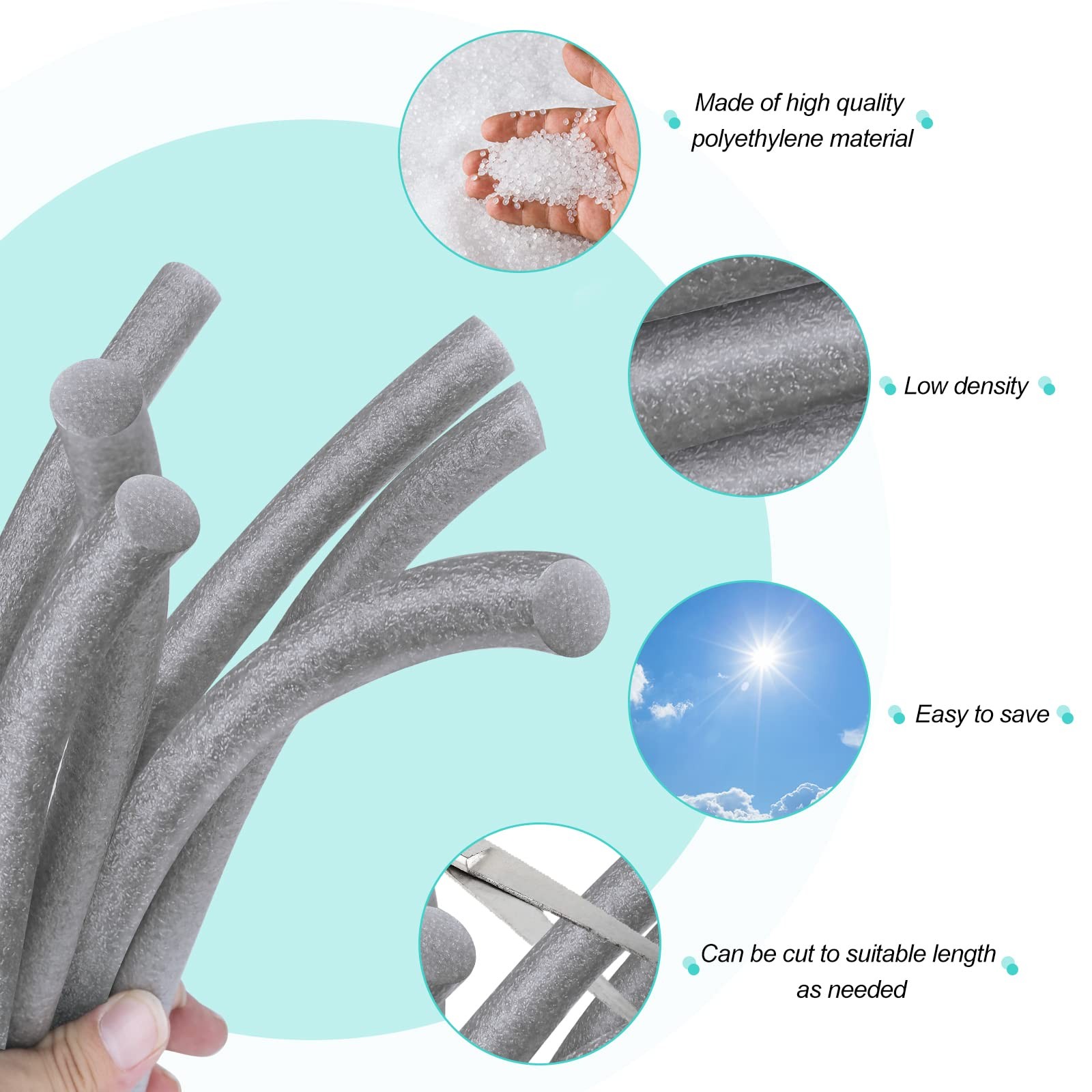 1/2 in x 200 ft Foam Backer Rod for Concrete Joints & Gaps
