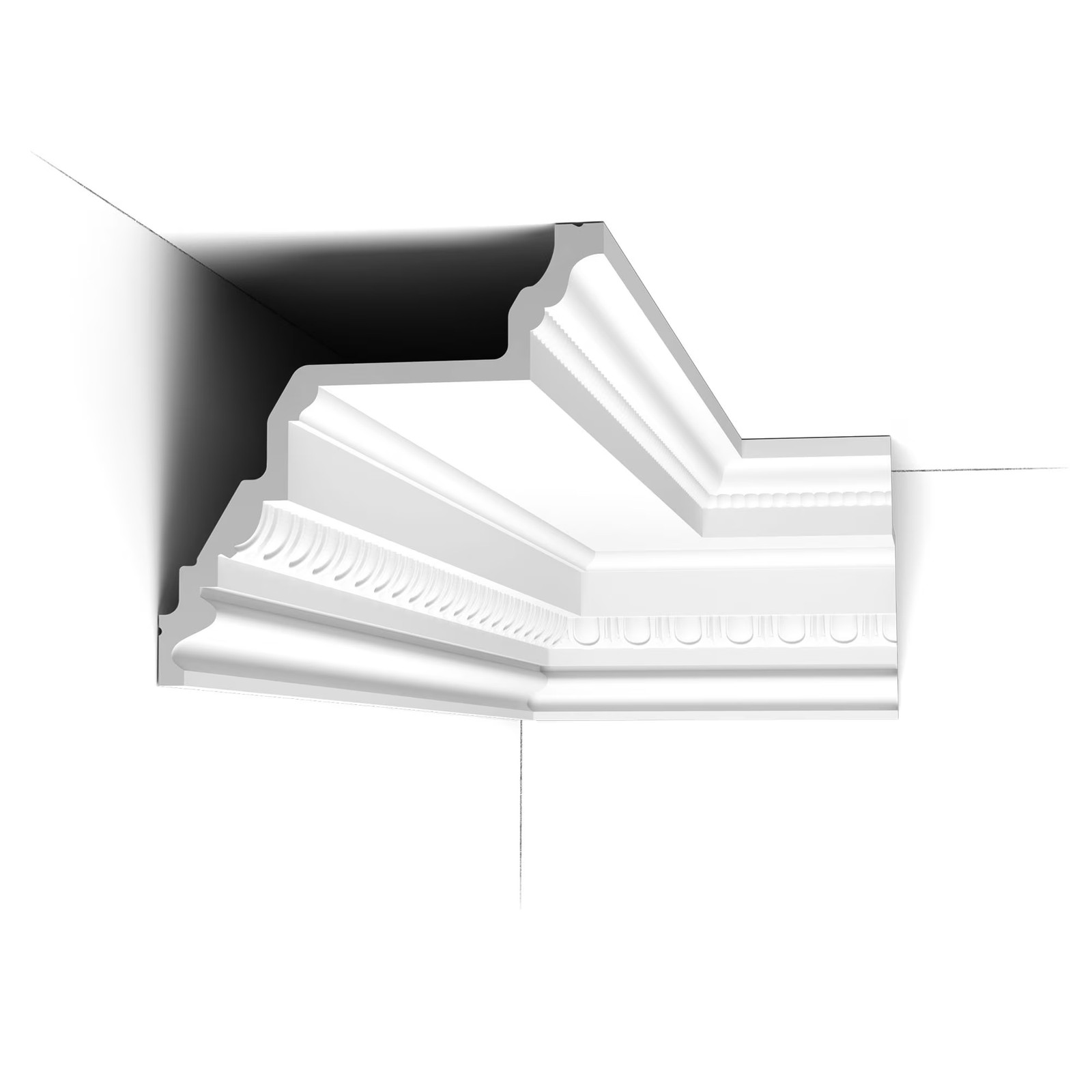 Outwater 10-3/8″Face x 78″Long, Primed White Polyurethane Foam Crown Moulding