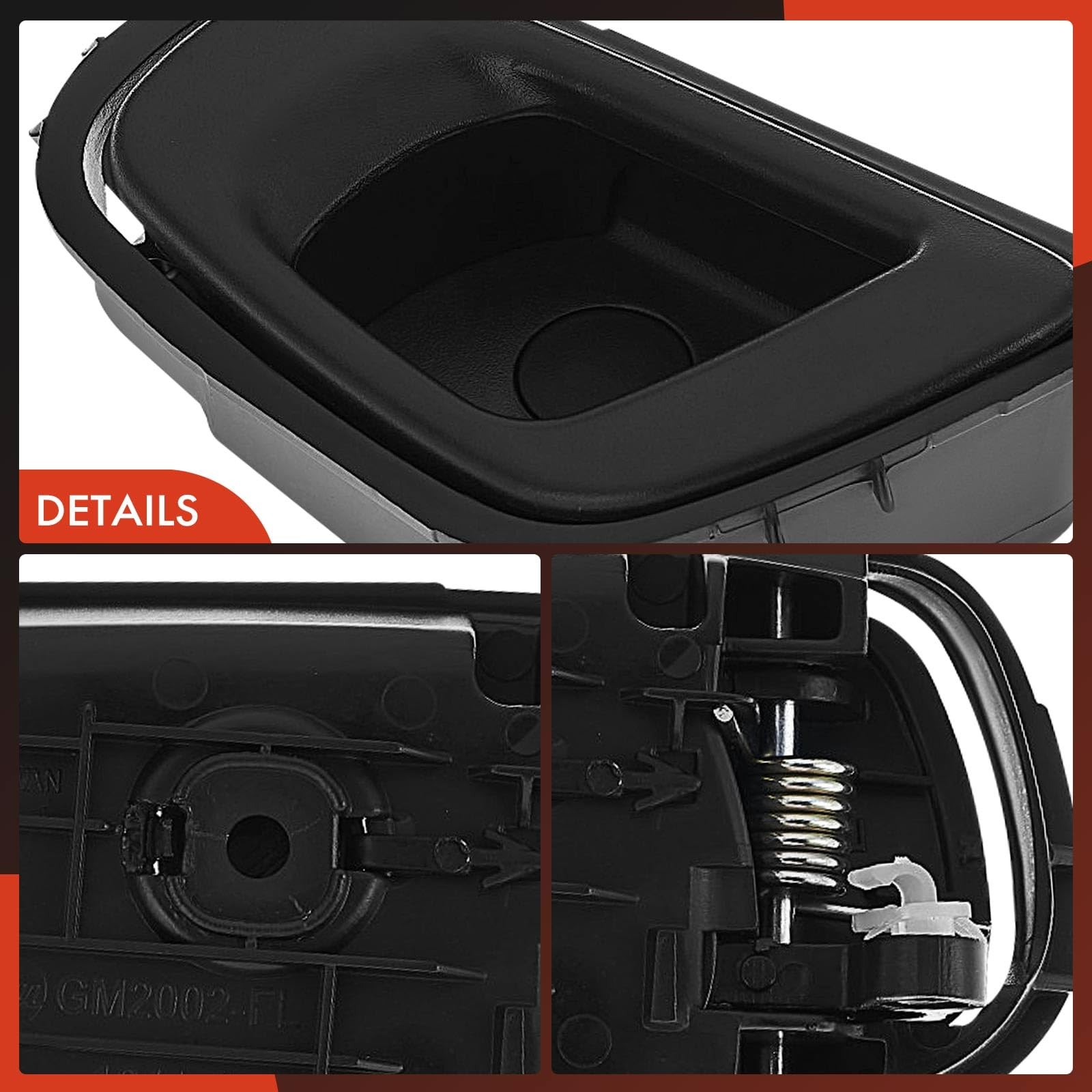 Door Handles for Spark 2013-2016 Textured Black 2PC Set Front Driver Passenger
