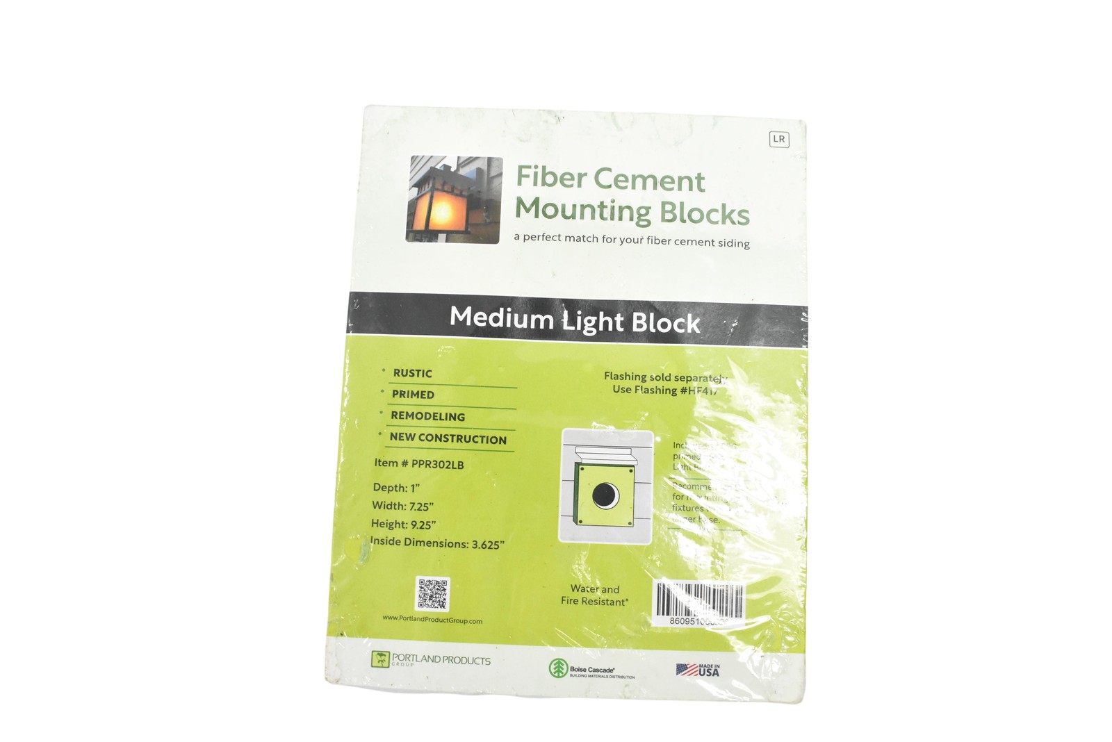 Portland Products Fiber Cement Medium Light Block PPR302LB 7.25×9.25 Primed USA