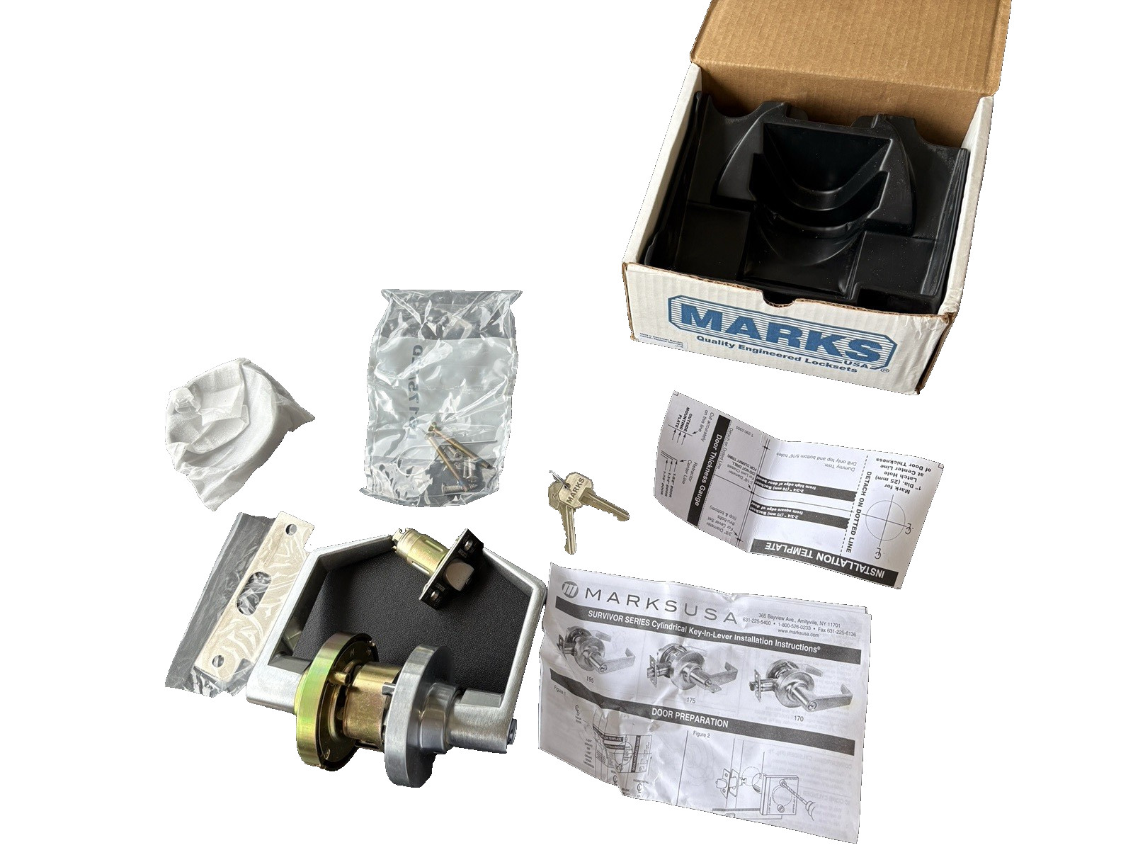 MARKS HARDWARE 175DW26D-3/4 LEVER LOCKSET 2-3/4″ BACKSET GRADE 2 MARKS C KEYWAY