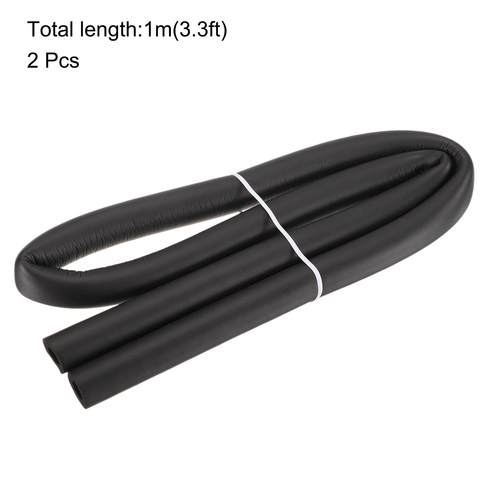 2pcs 3.3ft Pipe Insulation Tube 3/8 inch(10mm) ID 3/4 inch(19mm) OD Foam Tube