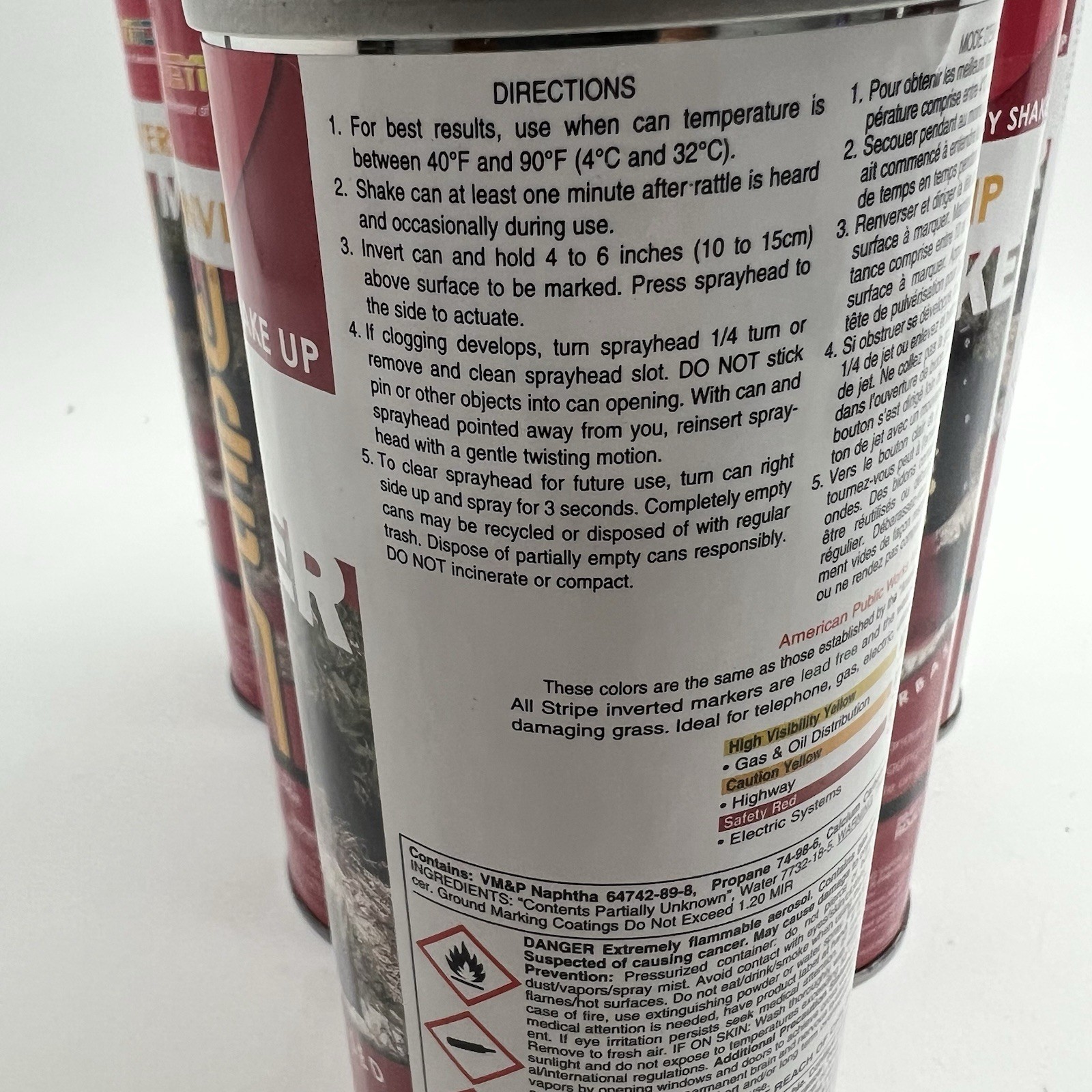 6 Cans Seymour Red Marking Paint ( 17 oz. ) SAFE For Grass APWA Color Standards