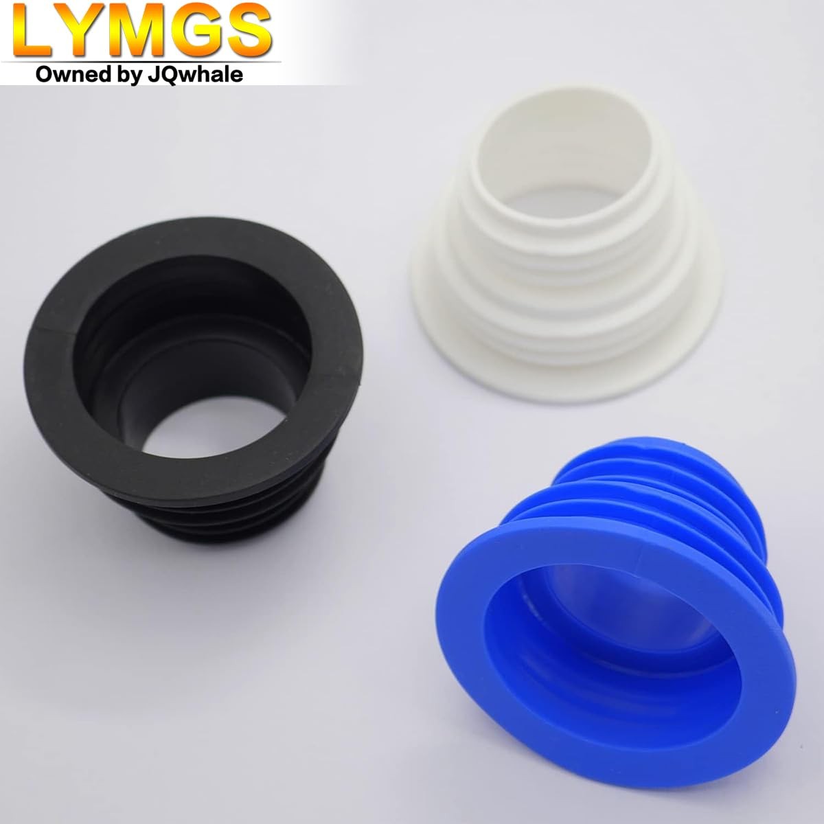 LYMGS Universal Fit Drain Pipe Hose Silicone Plug, Washing Blue,white,black