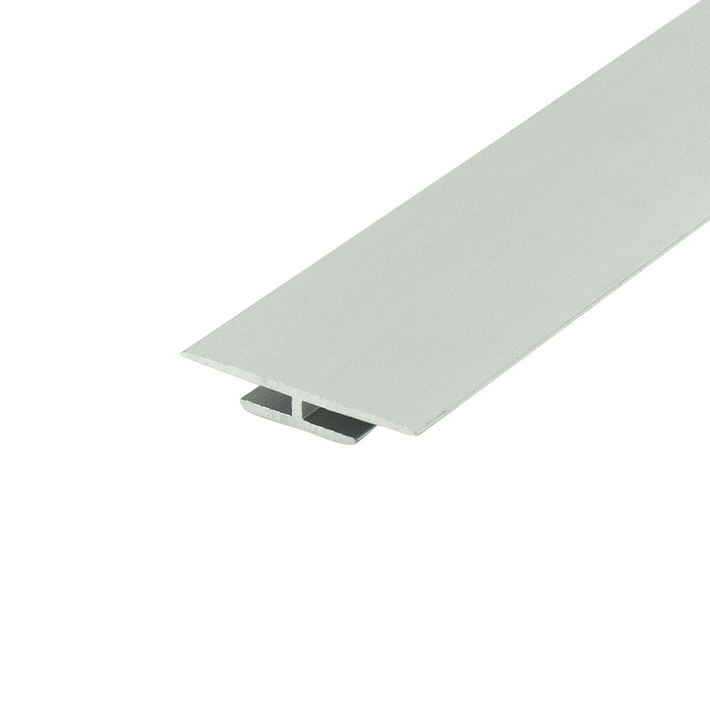 Outwater Aluminum H Channel Fits Material 3/32 Inch Thick Clear Anodized (Satin)