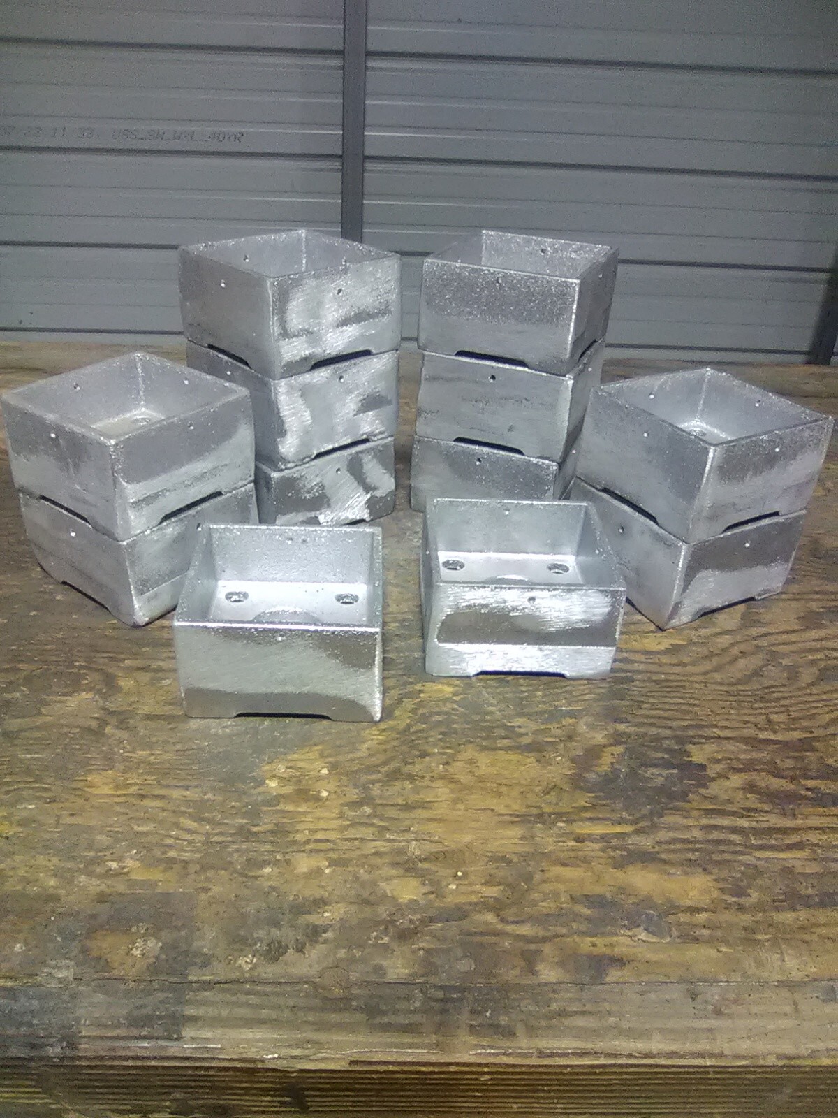 Post Base,Anchored 4×4 Heavy Cast Aluminum MADE IN THE USA ( 12 COUNT)
