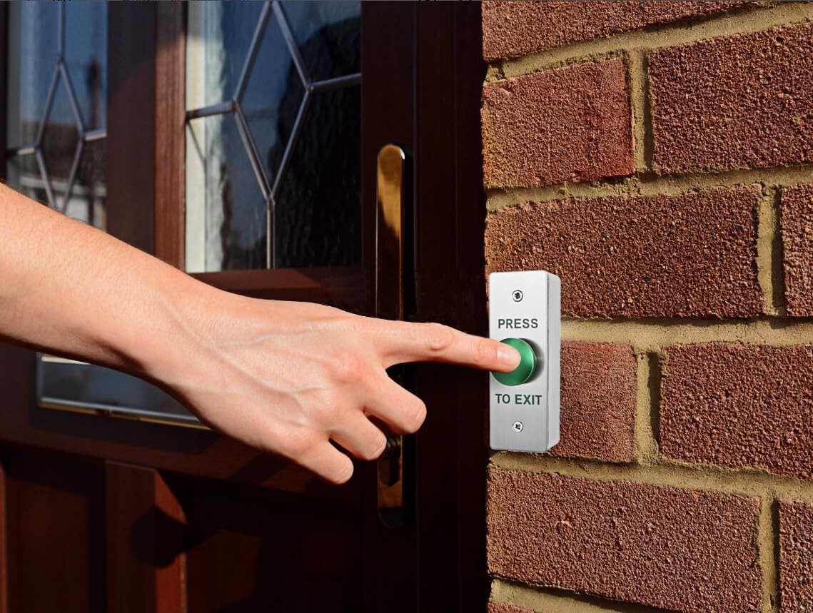 Waterproof Push to Exit Button for Door Access Control – Stainless Steel, Big Pr
