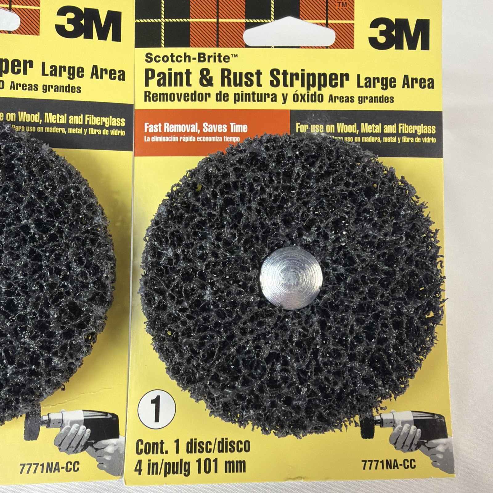 3M 7771NA-CC Drill-Mounting Metal Paint Rust Stripper- Quantity 3
