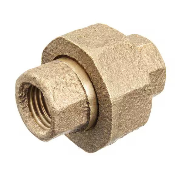 Union Brass Brass Class 125 Pipe Fittings, 1/2 in Female BSPT X 1/2 in Female