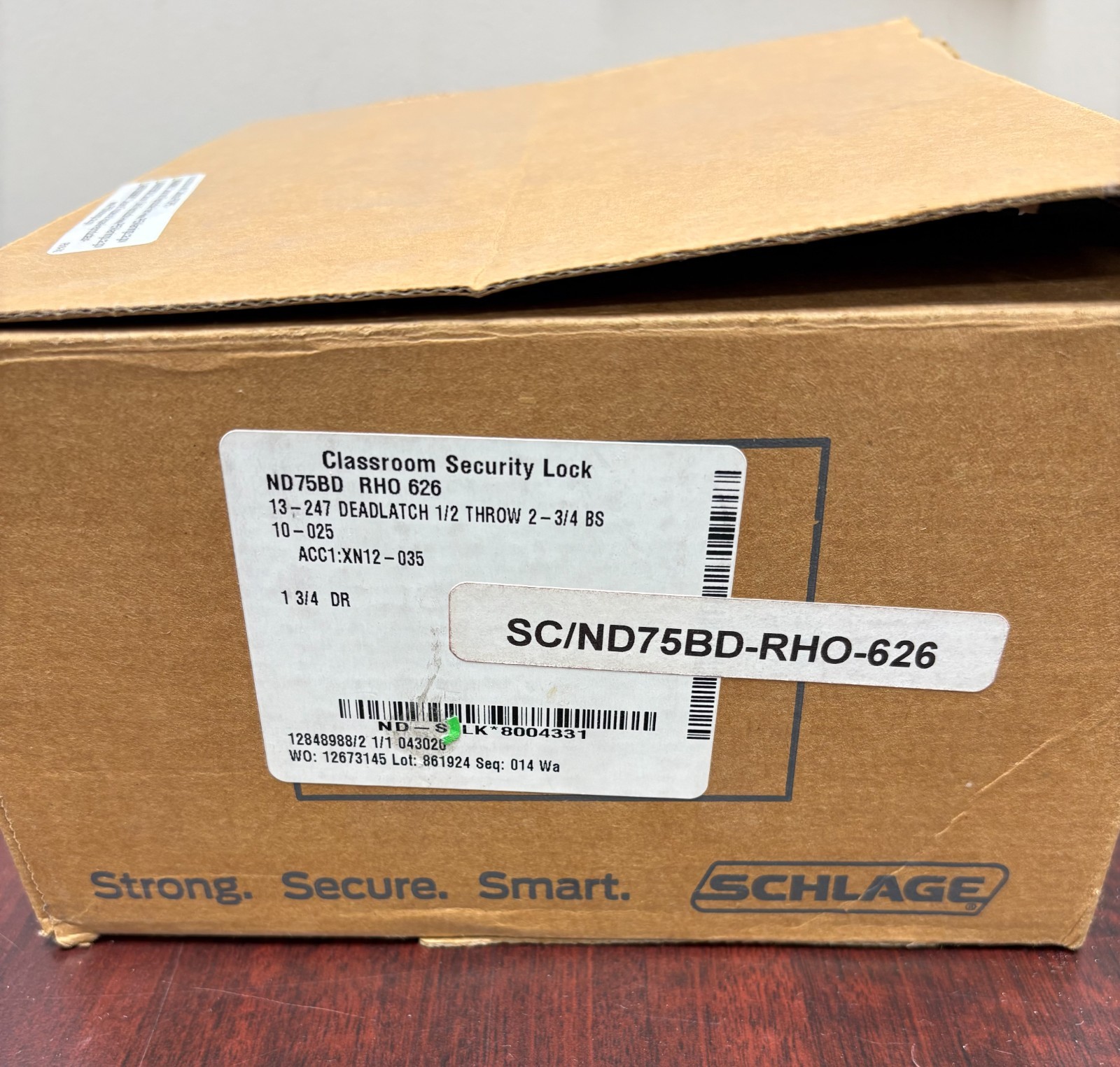 Schlage ND75BD RHO 626 Grade 1 Classroom Security Cylindrical Lockset