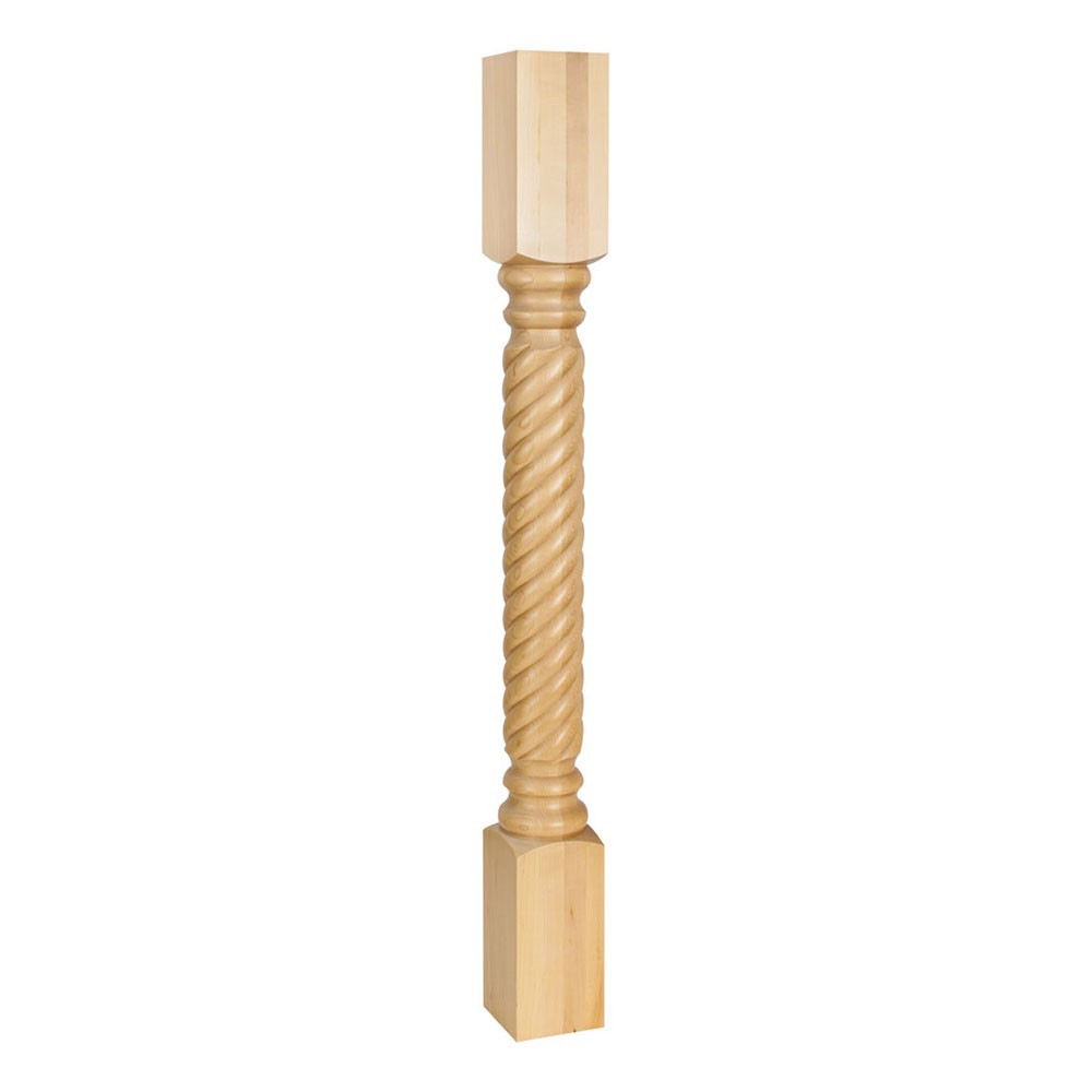 35-1/2″ Tall- Rope Wood Post (Island Leg). 3-3/4″ x 3-3/4″ x 35-1/2″