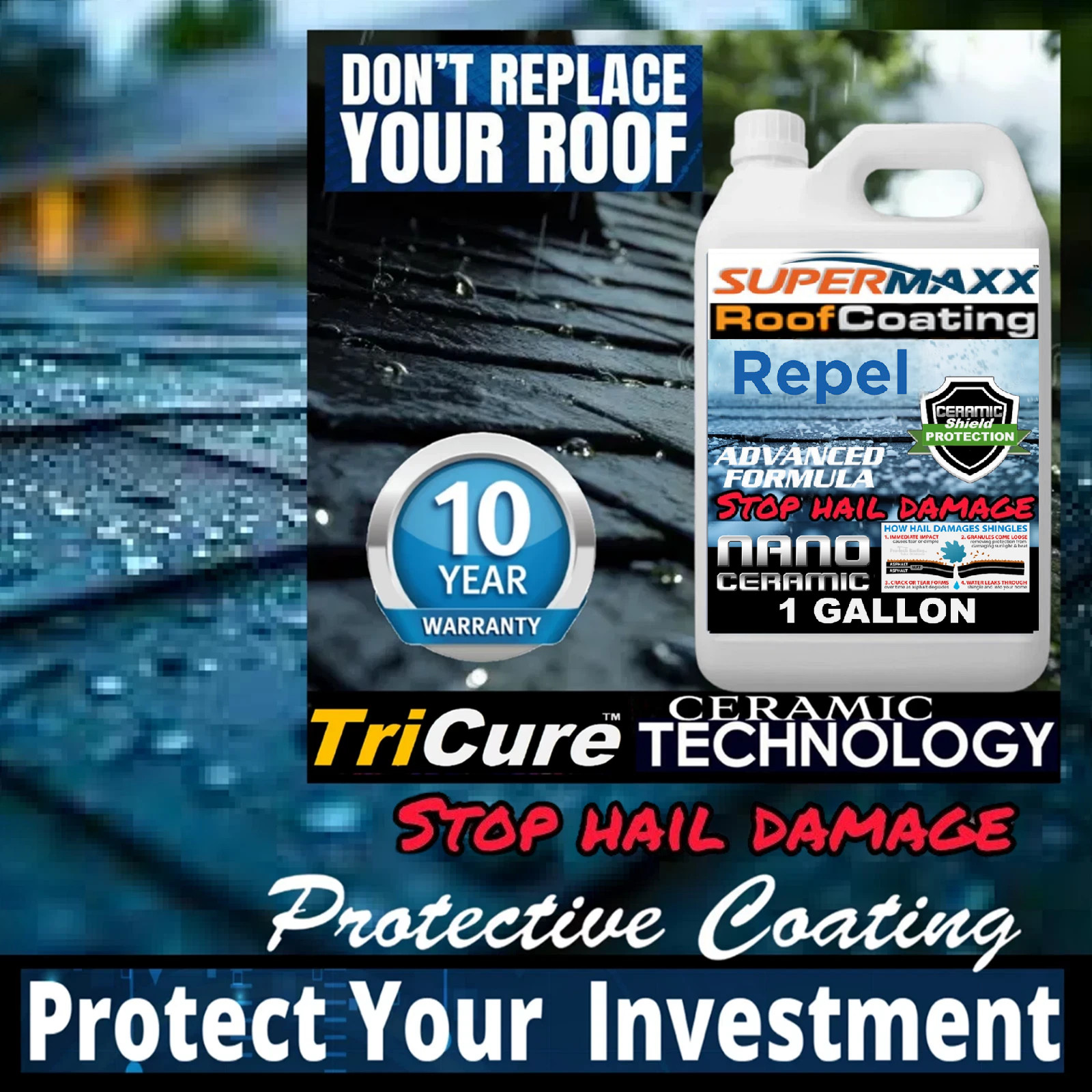 ROOF COATING FOR HAIL DAMAGE PROTECTION NANO ROOF COATING FOR ASPHALT SHINGLES