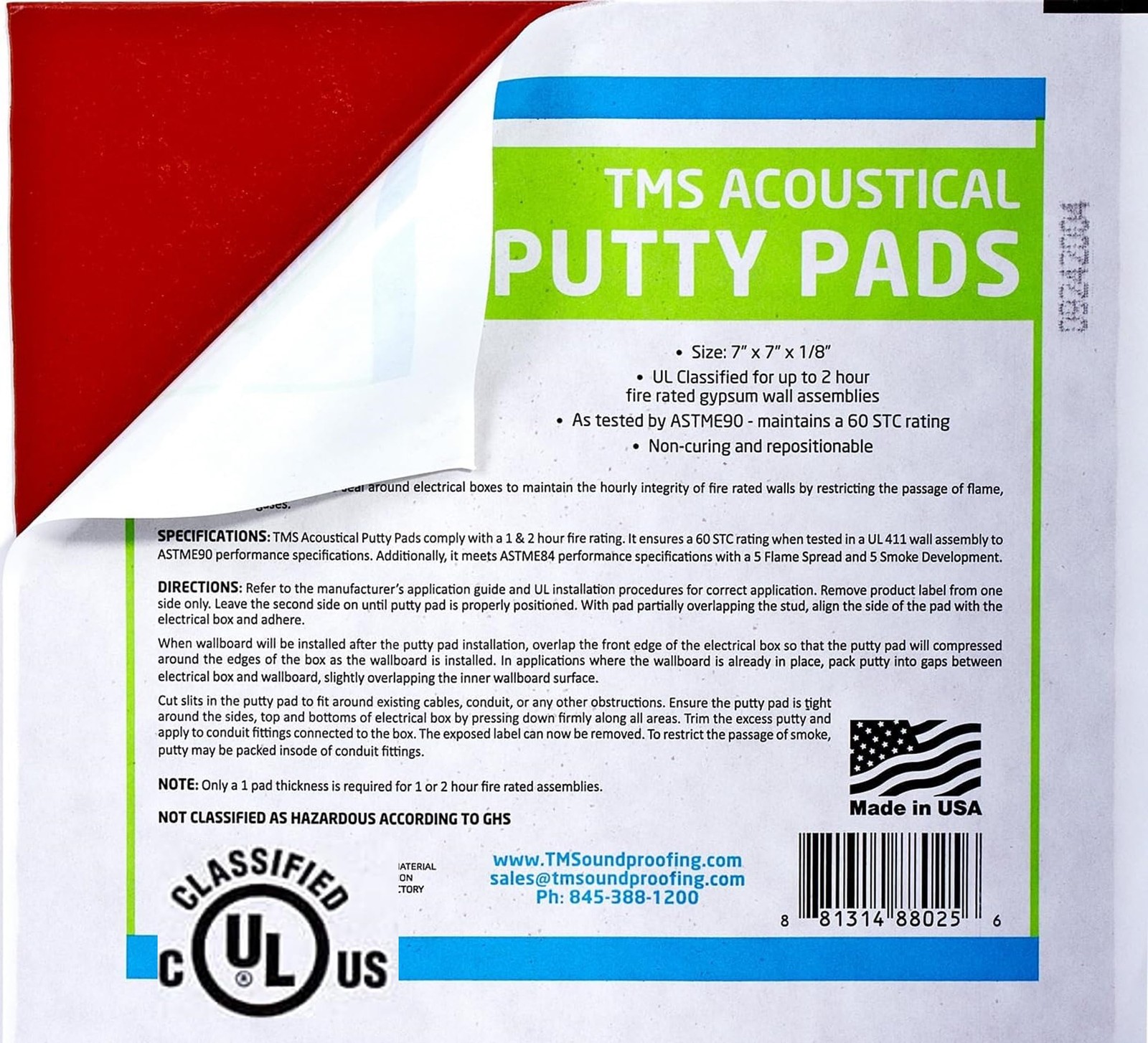 Acoustical Putty Pads – Moldable Soundproofing Pad – Fire Stop for Electrical…