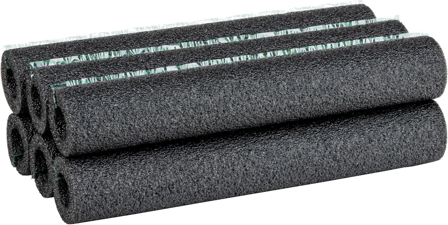 Duck 0.75 in. Self-Sealing Foam Pipe Covers, Black Water Pipe Insulation Tubes